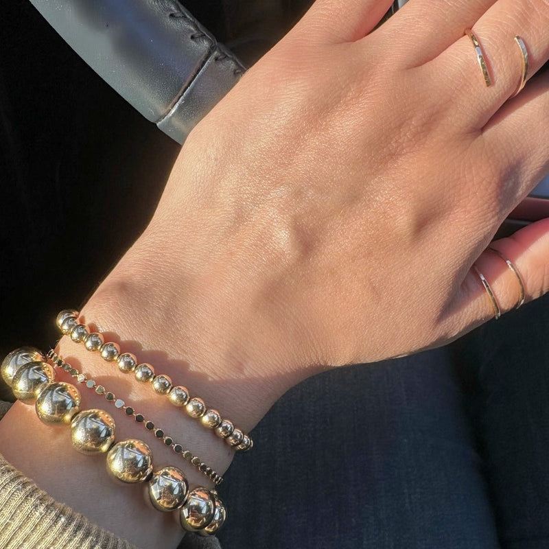 L.J gold beaded bracelet